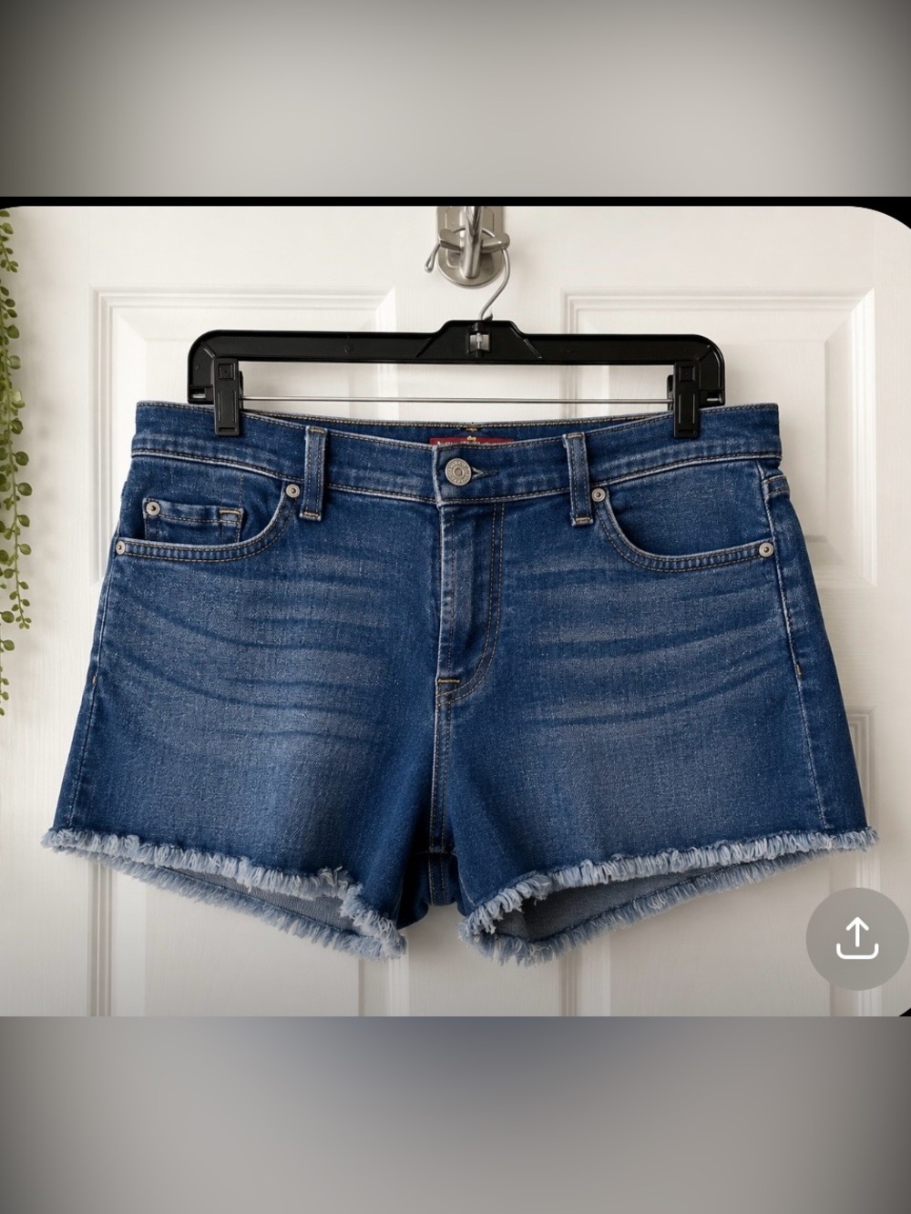 7 For All Mankind Frayed Hem Denim Shorts NWOT